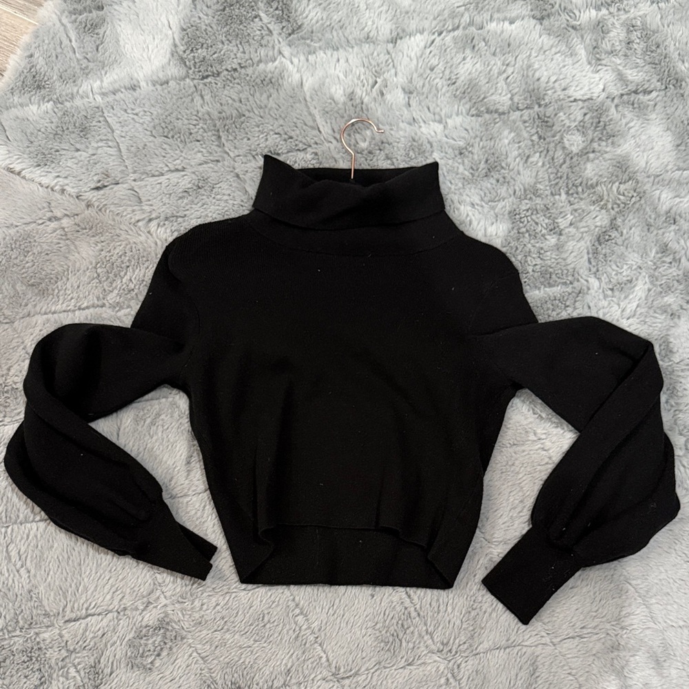 Forever 21 Black Cowl Neck Sweater